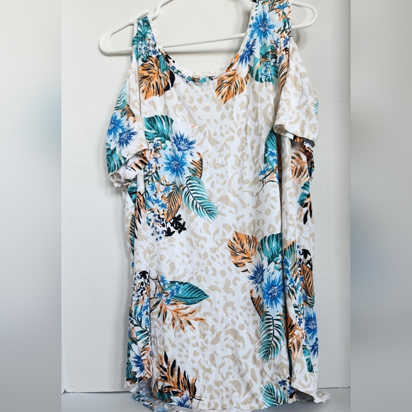 NWT JM Collection Women's Cold Shoulder Tee Size 3X - Picture 2 of 11